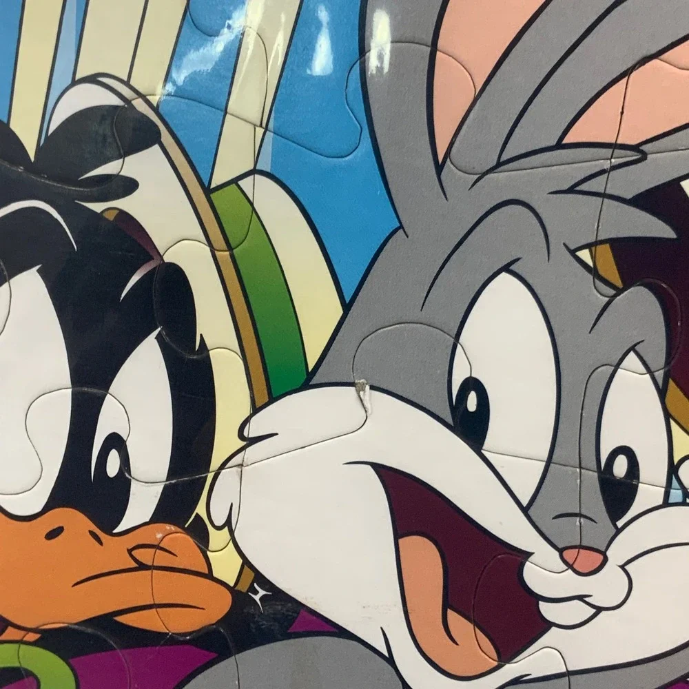 Vintage 1997 Baby Looney Tunes Bugs Bunny Daffy Duck Frame Tray Puzzle Landoll's